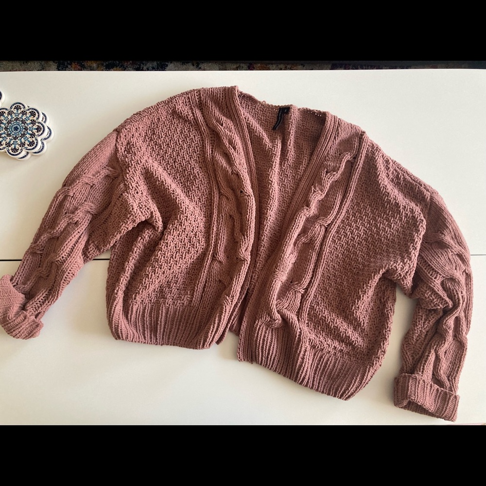 Moon & Madison Plush Pink Cardigan